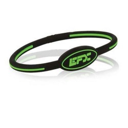 pulsera, silicona, efx, oval, negro, verde