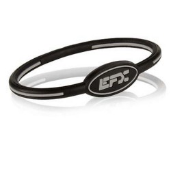 pulsera, silicona, efx, oval, negro, gris