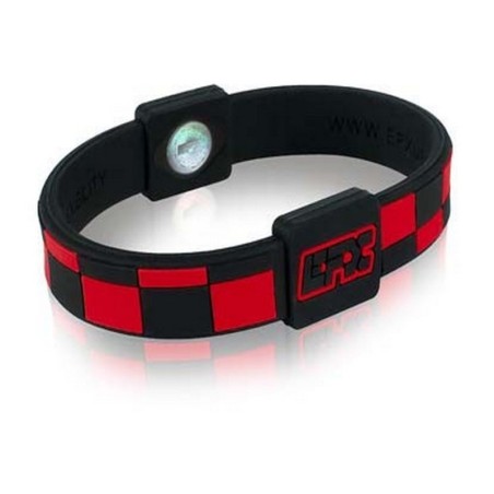 pulsera, silicona, efx, sport, rojo,cuadros