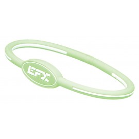 PULSERA EFX SILICONA OVAL VERDE BLANCO