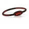 BRACELET EFX SILICONE OVAL BLACK RED 