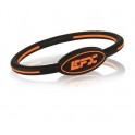 BRACELET EFX SILICONE OVAL BLACK ORANGE 