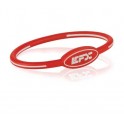 BRACELET EFX SILICONE OVAL WHITE RED 