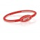 BRACELET EFX SILICONE OVAL WHITE RED 