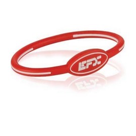BRACELET EFX SILICONE OVAL WHITE RED 